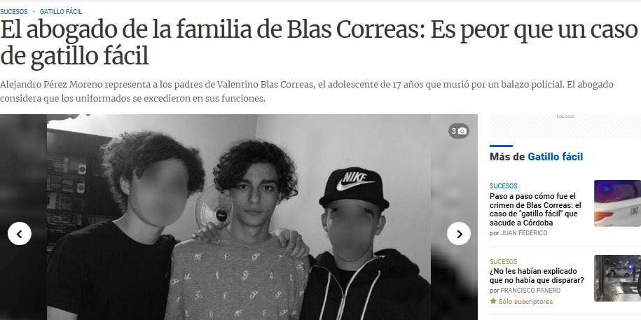 El caso Blas Correa